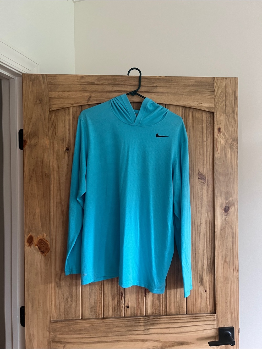 Nike Turquoise Hooded Long Sleeve Top
